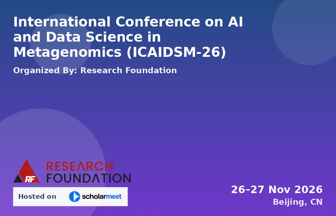 International Conference on AI and Data Science in Metagenomics (ICAIDSM-26)