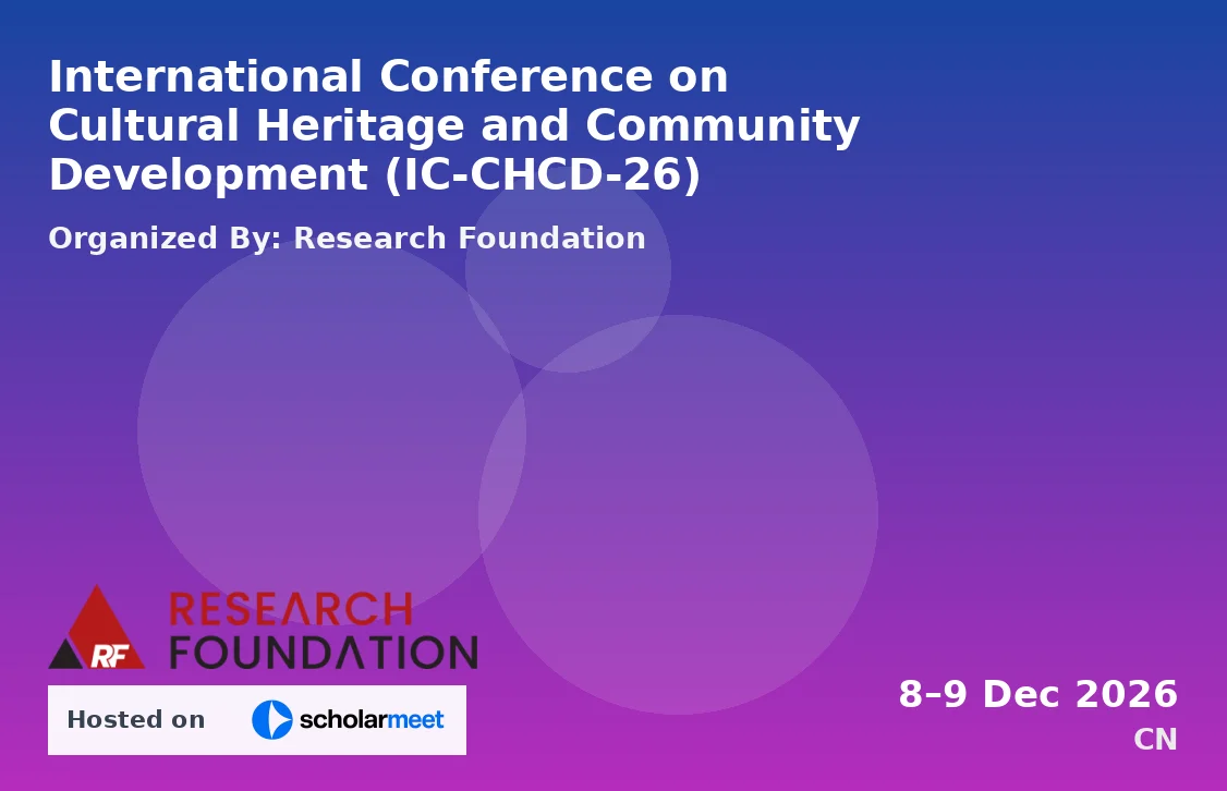 International Conference on Cultural Heritage and Community Development (IC-CHCD-26)