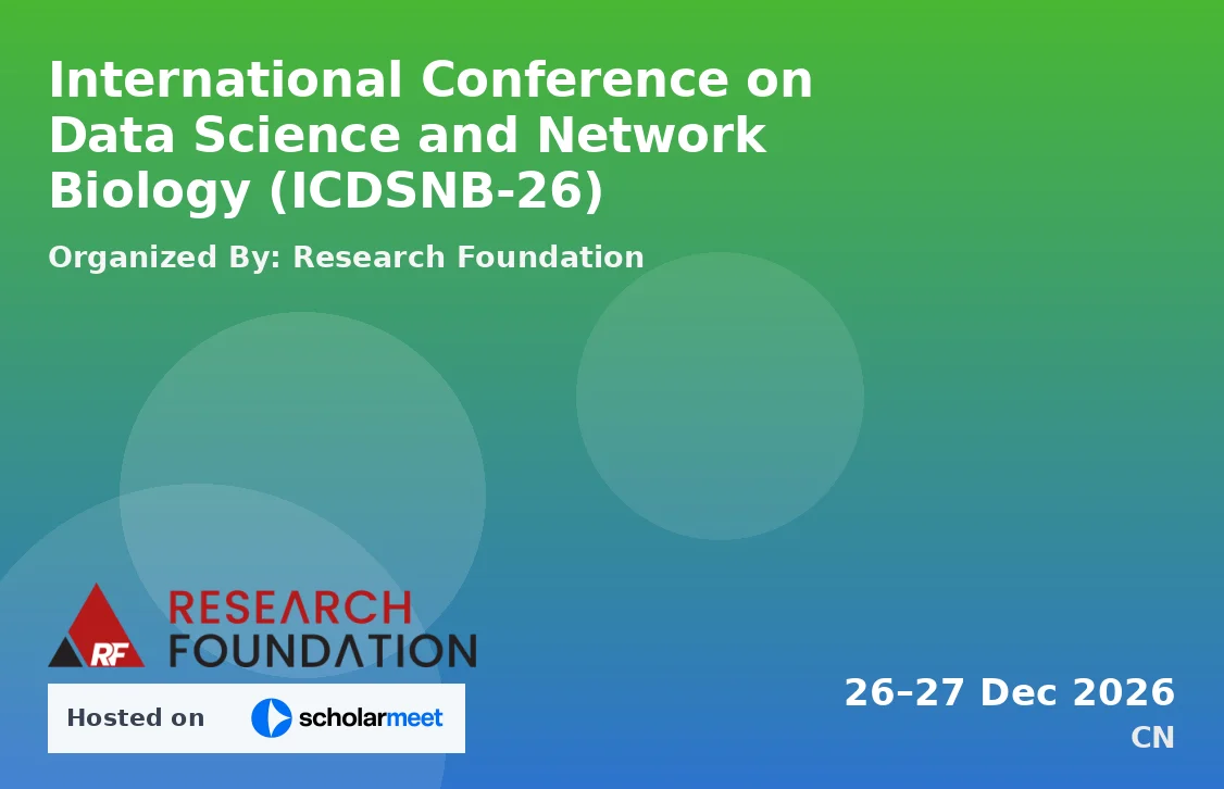 International Conference on Data Science and Network Biology (ICDSNB-26)