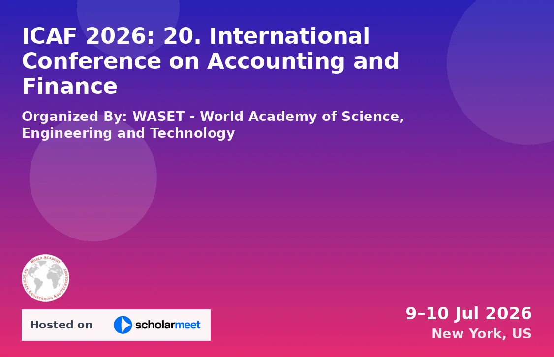 ICAF 2026: 20. International Conference on Accounting and Finance