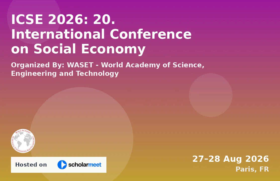 ICSE 2026: 20. International Conference on Social Economy