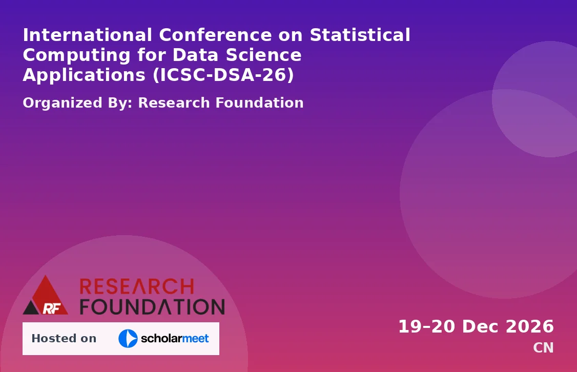 International Conference on Statistical Computing for Data Science Applications (ICSC-DSA-26)