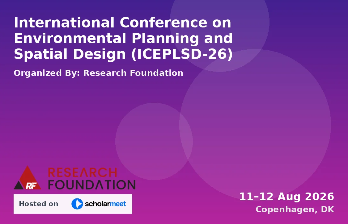 International Conference on Environmental Planning and Spatial Design (ICEPLSD-26)