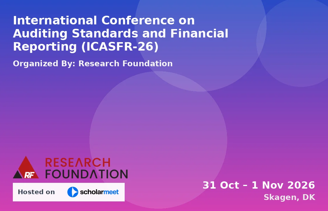 International Conference on Auditing Standards and Financial Reporting (ICASFR-26)