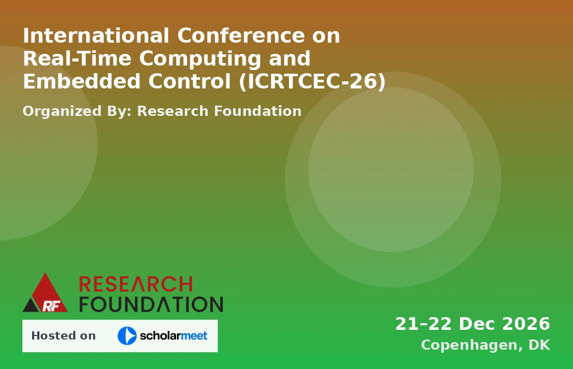 International Conference on Real-Time Computing and Embedded Control (ICRTCEC-26)