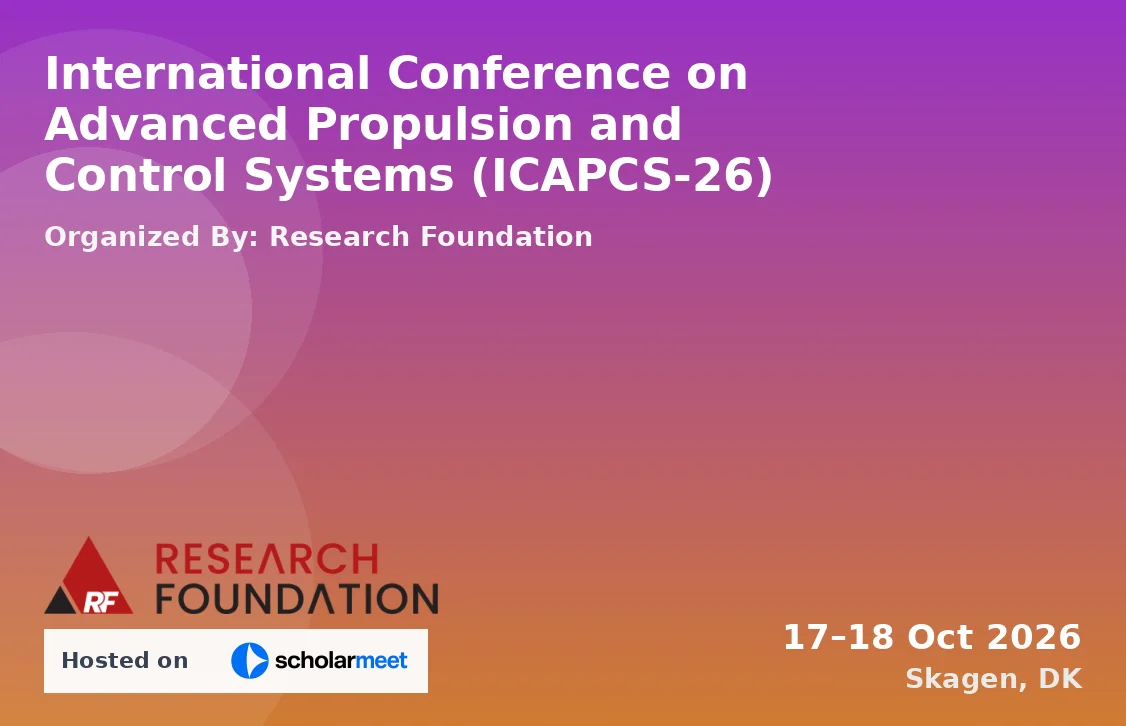 International Conference on Advanced Propulsion and Control Systems (ICAPCS-26)