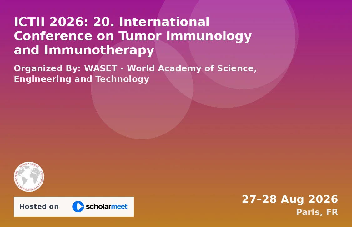 ICTII 2026: 20. International Conference on Tumor Immunology and Immunotherapy