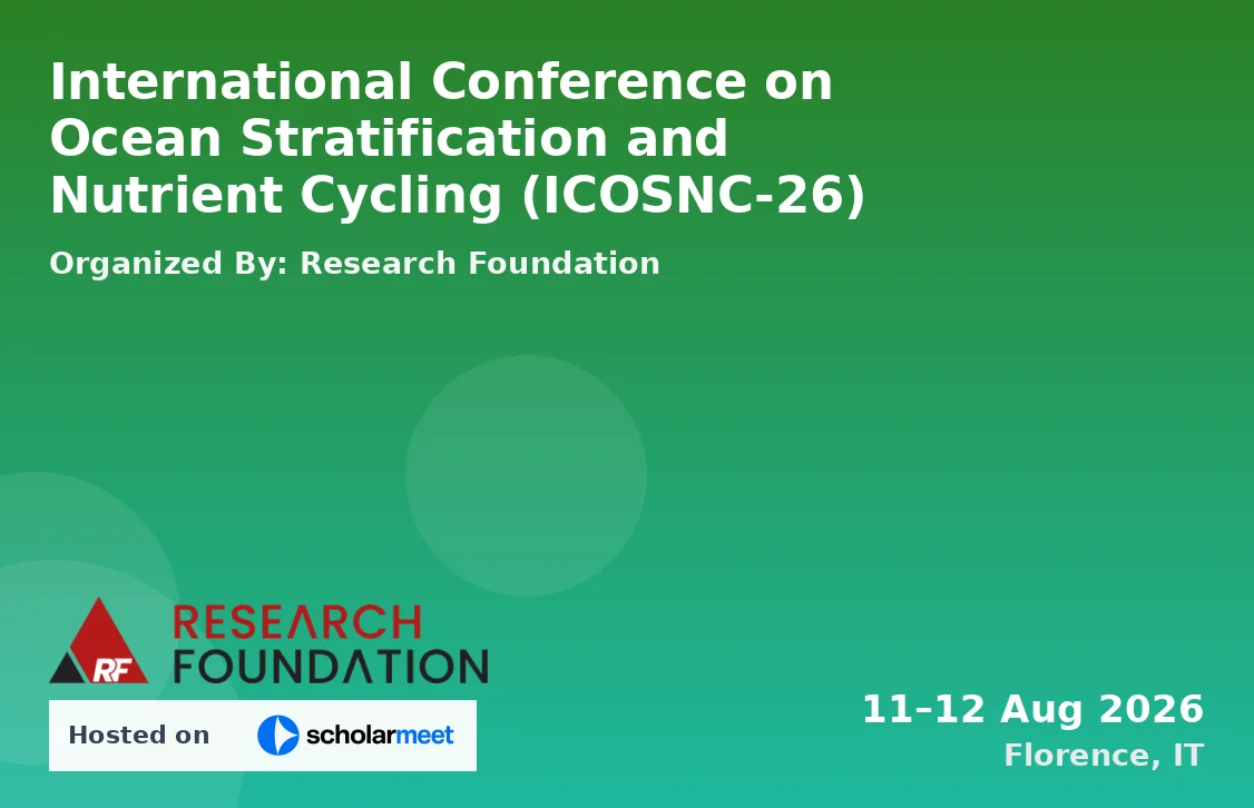 International Conference on Ocean Stratification and Nutrient Cycling (ICOSNC-26)