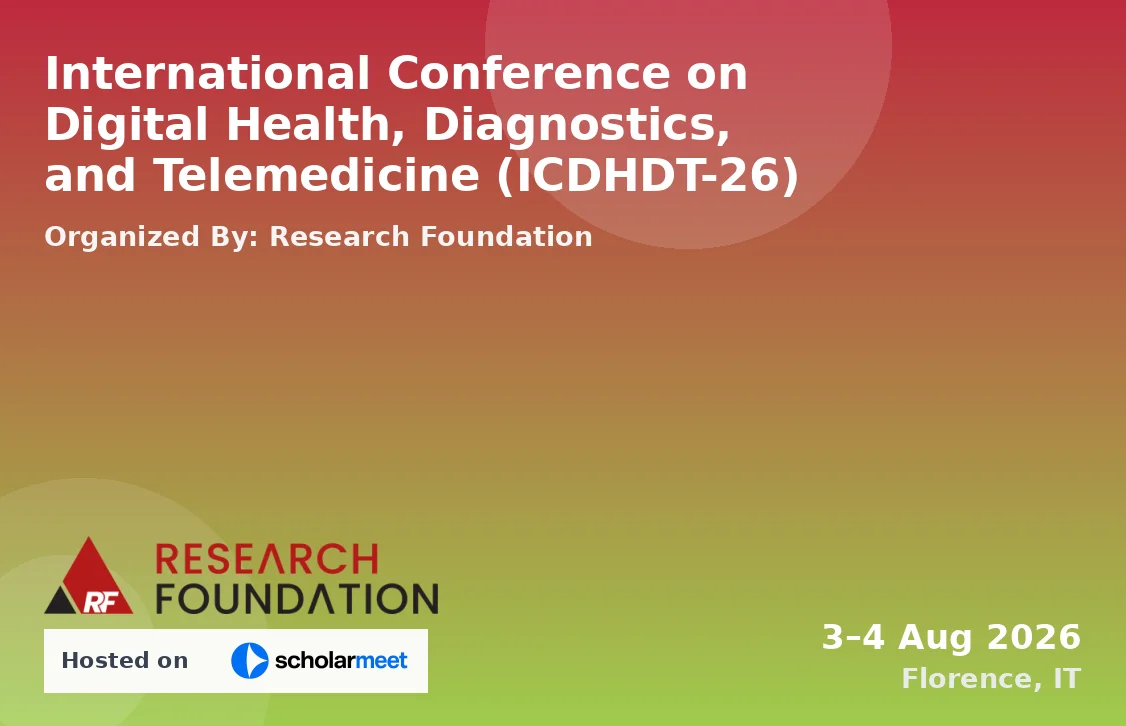 International Conference on Digital Health, Diagnostics, and Telemedicine (ICDHDT-26)