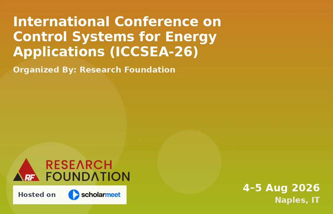 International Conference on Control Systems for Energy Applications (ICCSEA-26)