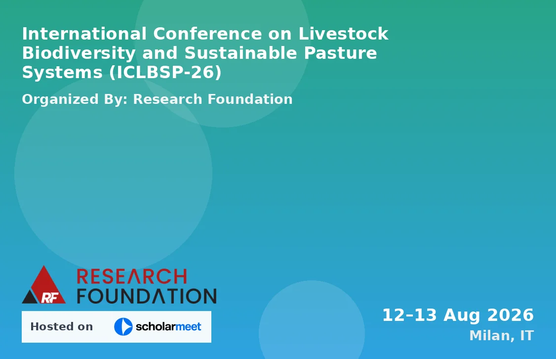International Conference on Livestock Biodiversity and Sustainable Pasture Systems (ICLBSP-26)