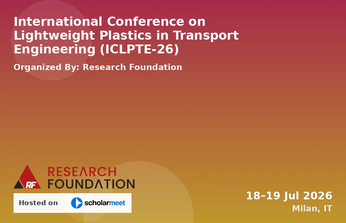 International Conference on Lightweight Plastics in Transport Engineering (ICLPTE-26)