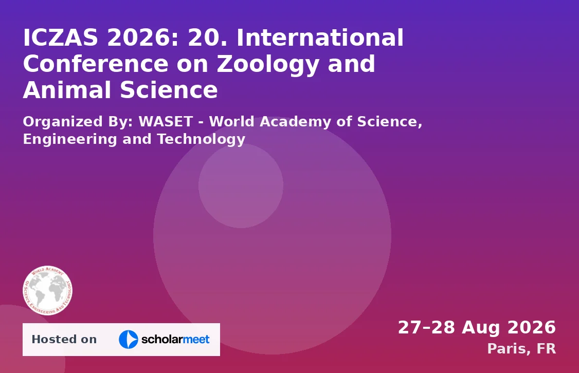 ICZAS 2026: 20. International Conference on Zoology and Animal Science