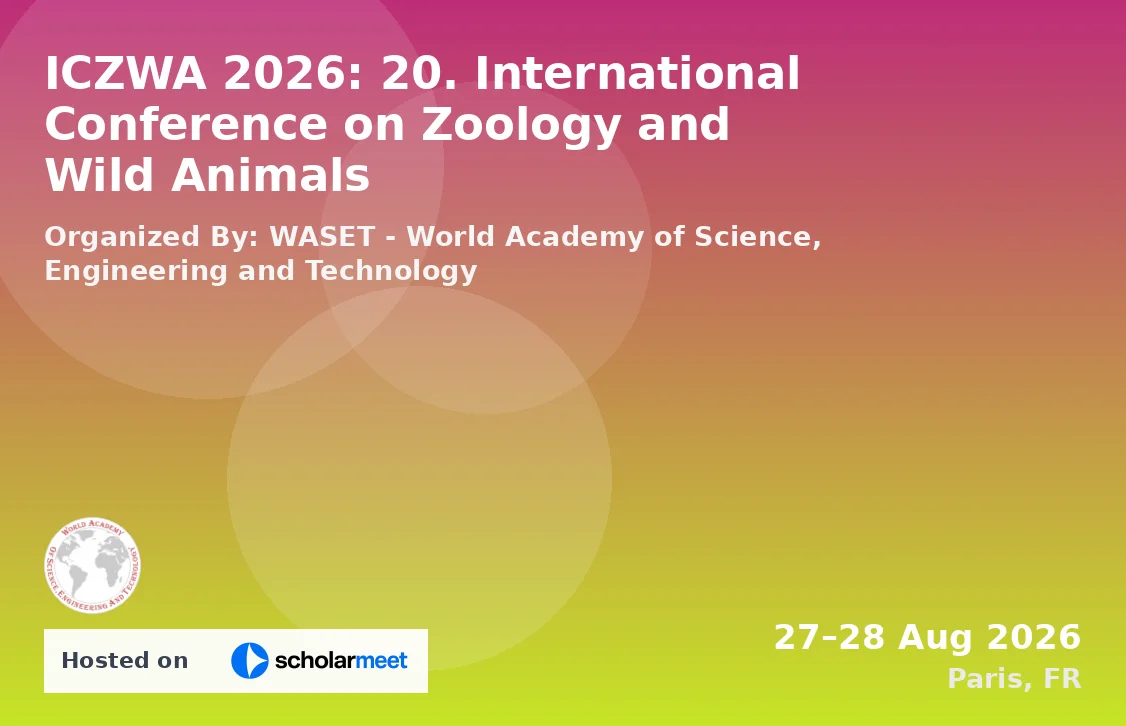 ICZWA 2026: 20. International Conference on Zoology and Wild Animals