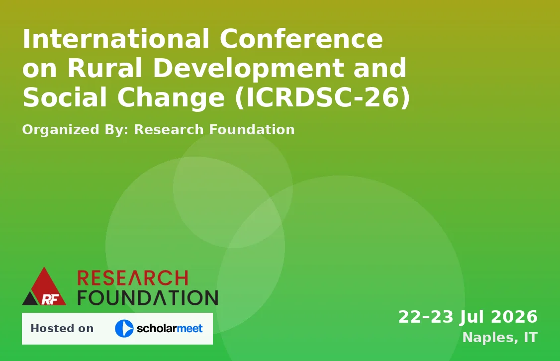 International Conference on Rural Development and Social Change (ICRDSC-26)