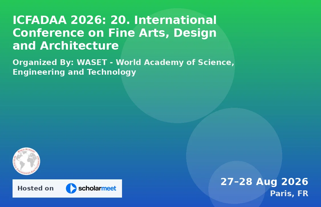 ICFADAA 2026: 20. International Conference on Fine Arts, Design and Architecture