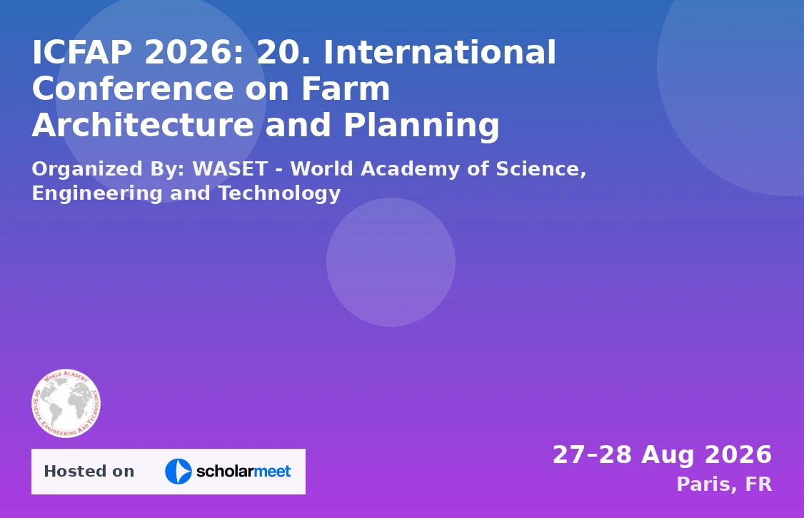 ICFAP 2026: 20. International Conference on Farm Architecture and Planning