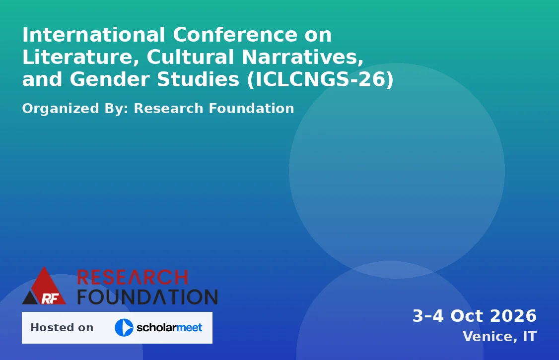 International Conference on Literature, Cultural Narratives, and Gender Studies (ICLCNGS-26)