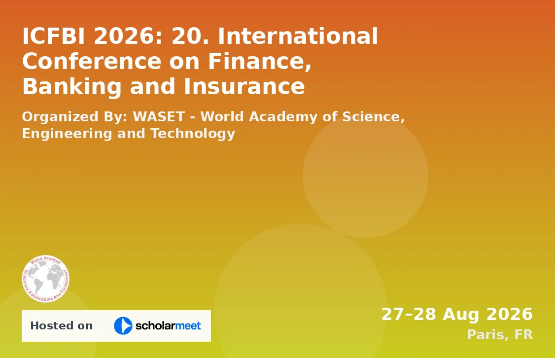 ICFBI 2026: 20. International Conference on Finance, Banking and Insurance