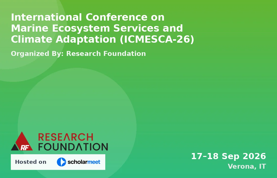 International Conference on Marine Ecosystem Services and Climate Adaptation (ICMESCA-26)