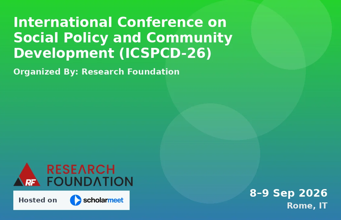 International Conference on Social Policy and Community Development (ICSPCD-26)
