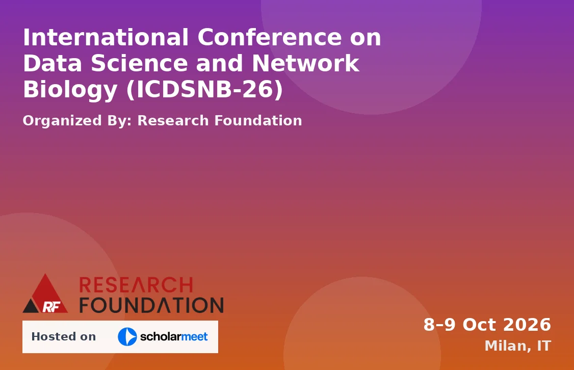 International Conference on Data Science and Network Biology (ICDSNB-26)