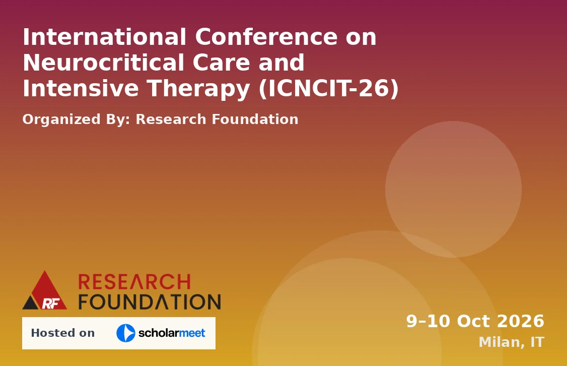International Conference on Neurocritical Care and Intensive Therapy (ICNCIT-26)