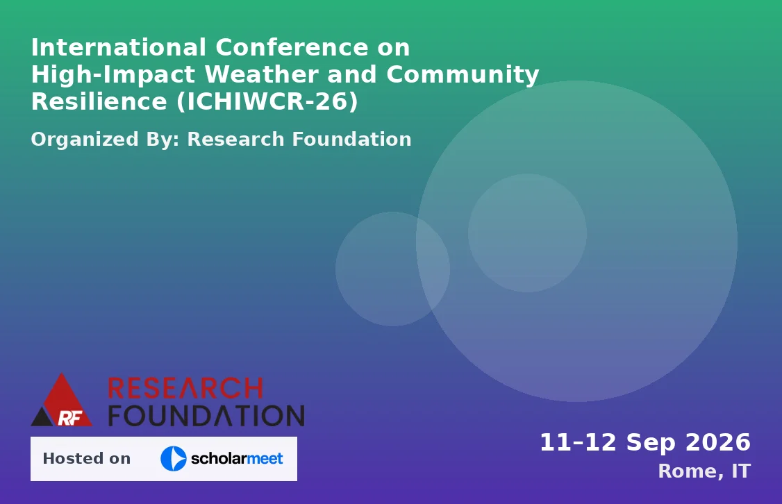 International Conference on High-Impact Weather and Community Resilience (ICHIWCR-26)