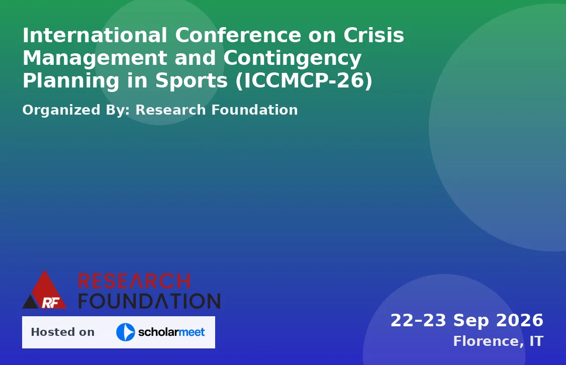 International Conference on Crisis Management and Contingency Planning in Sports (ICCMCP-26)