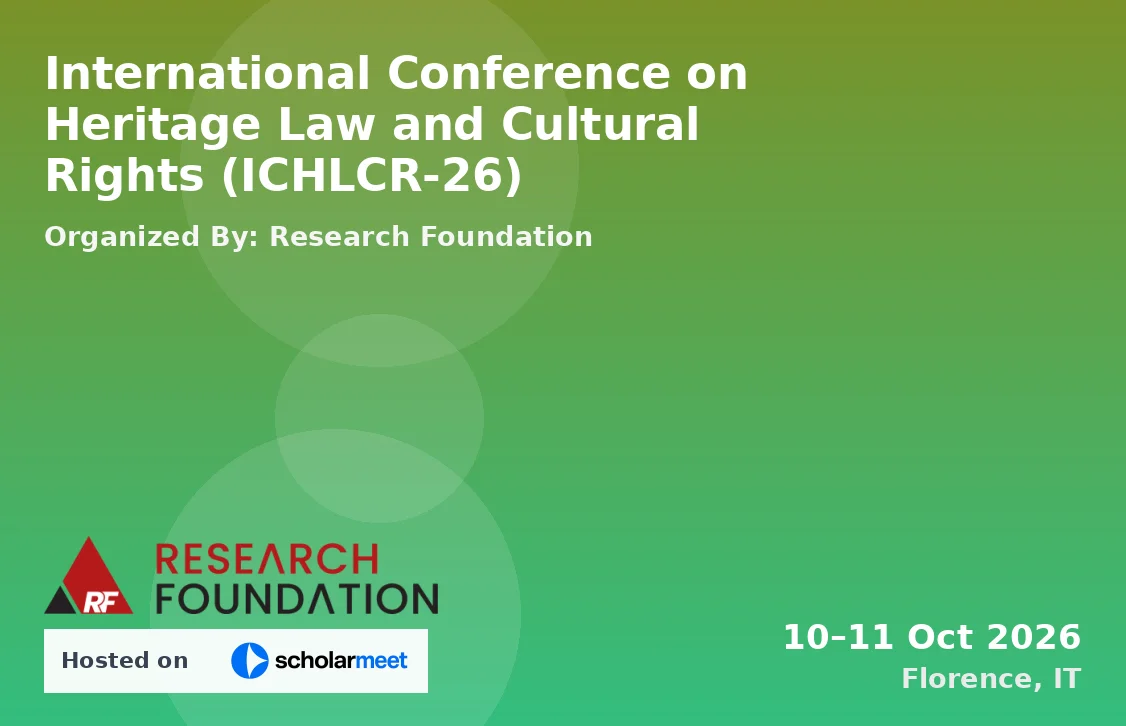 International Conference on Heritage Law and Cultural Rights (ICHLCR-26)