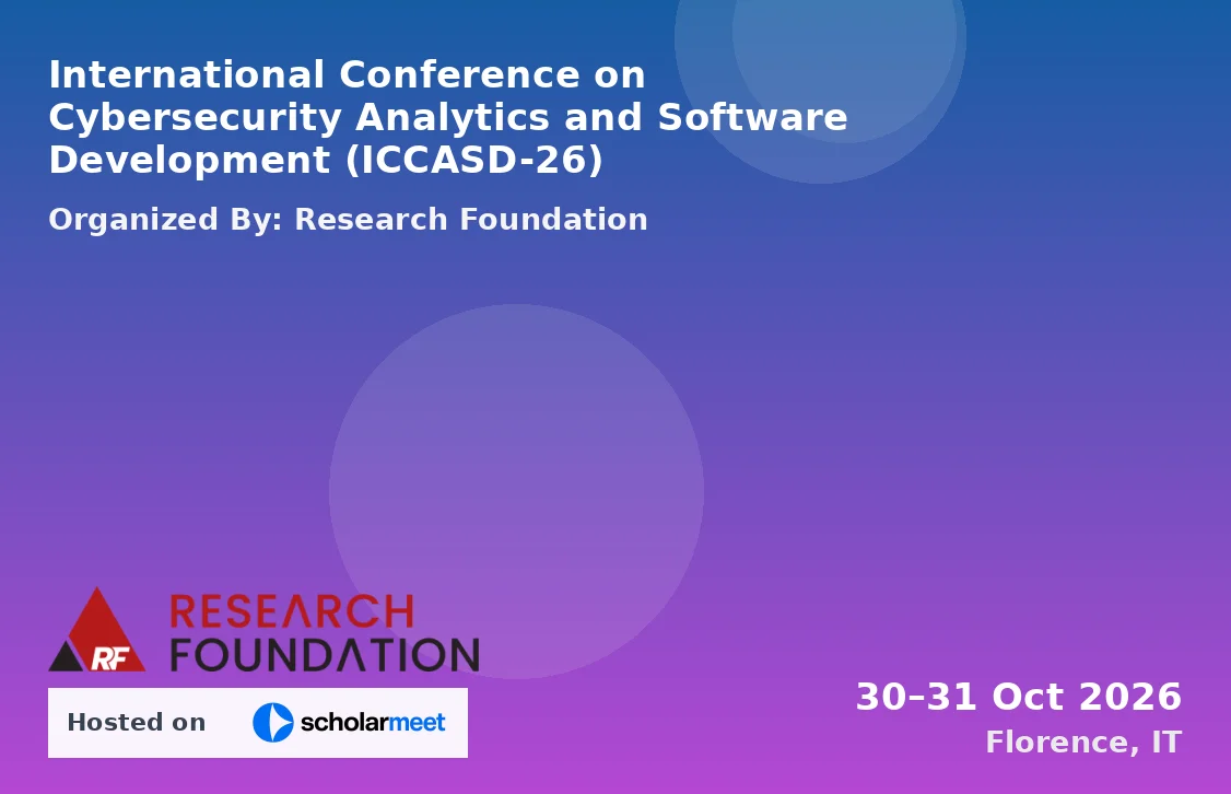 International Conference on Cybersecurity Analytics and Software Development (ICCASD-26)