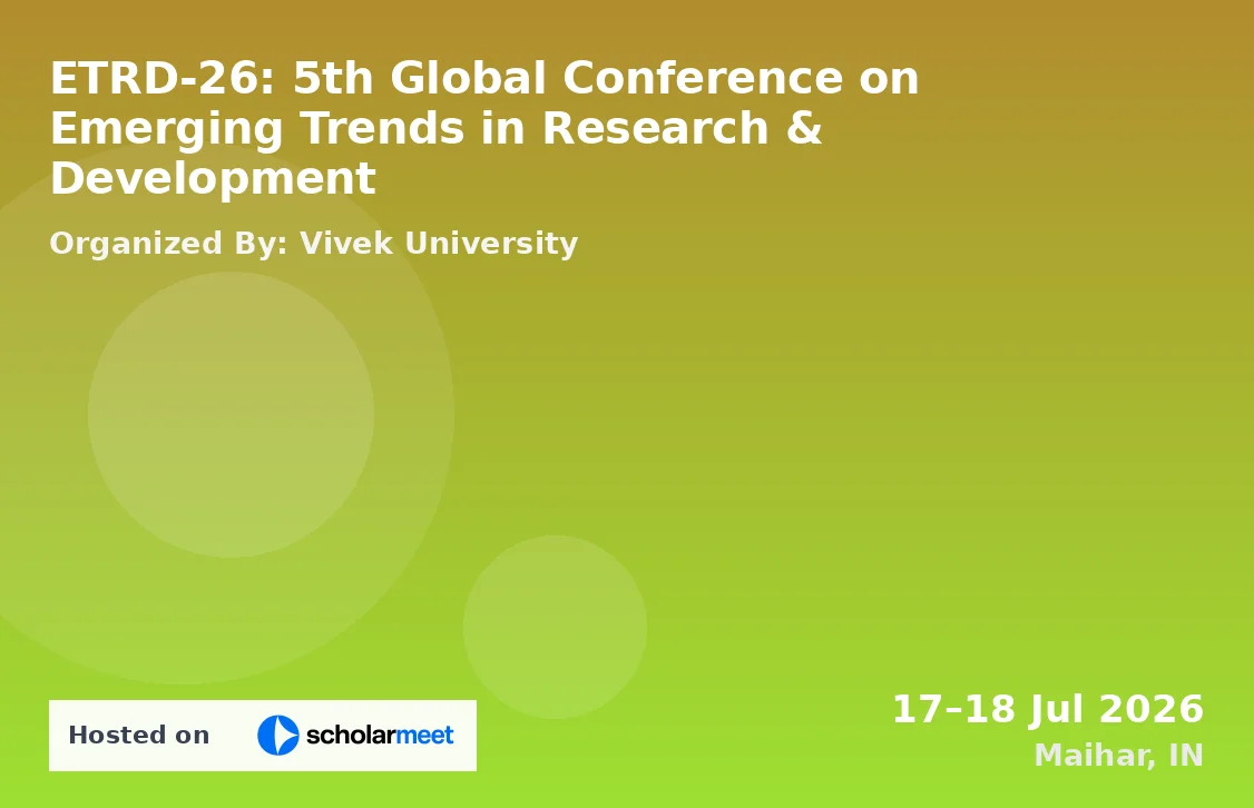 ETRD-26: 5th Global Conference on Emerging Trends in Research & Development