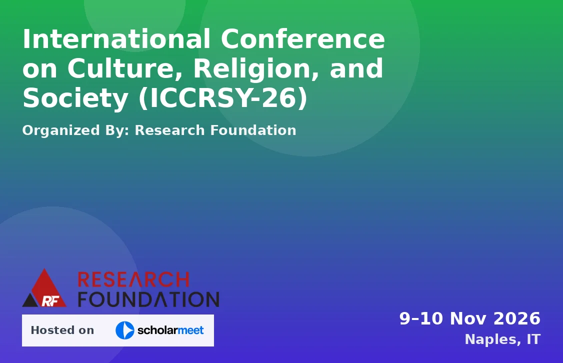 International Conference on Culture, Religion, and Society (ICCRSY-26)