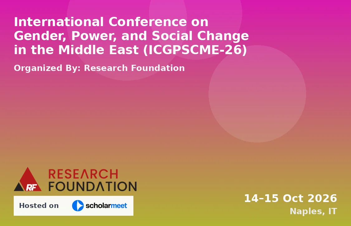 International Conference on Gender, Power, and Social Change in the Middle East (ICGPSCME-26)