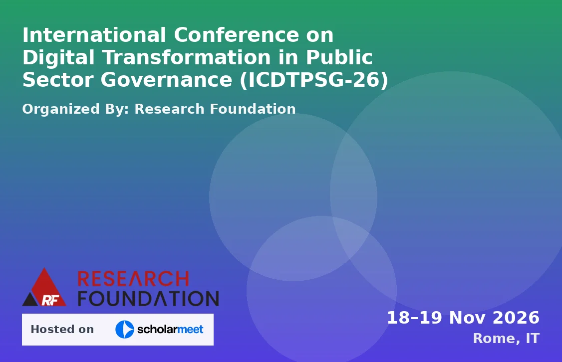 International Conference on Digital Transformation in Public Sector Governance (ICDTPSG-26)