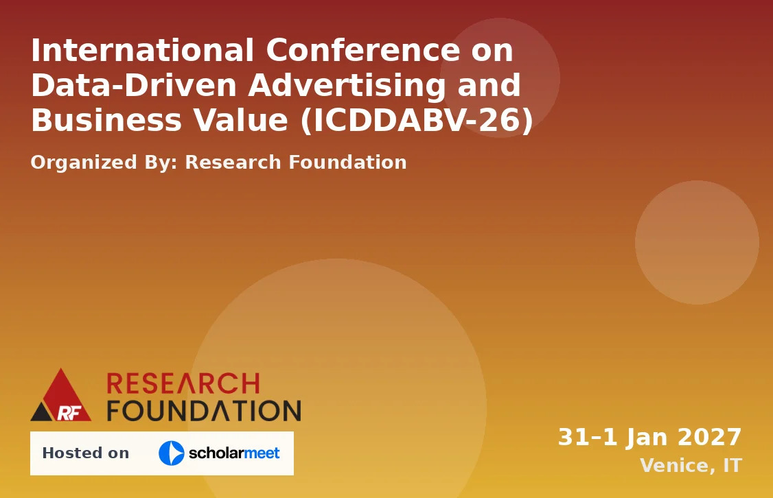 International Conference on Data-Driven Advertising and Business Value (ICDDABV-26)