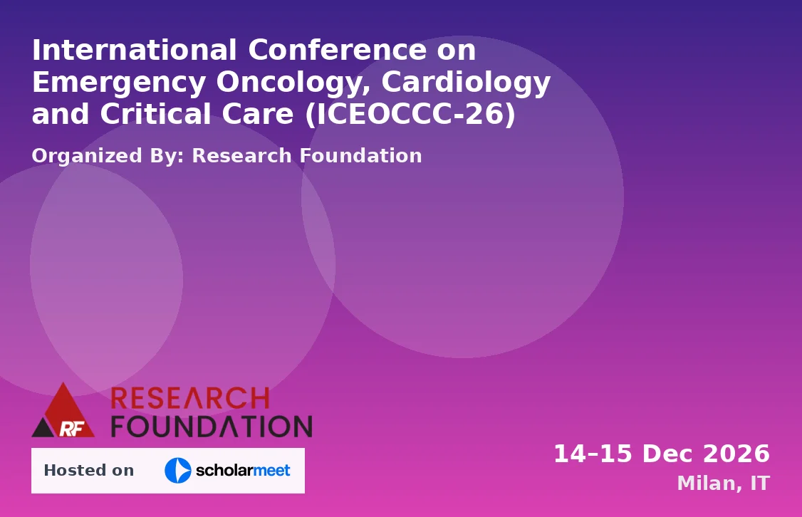 International Conference on Emergency Oncology, Cardiology and Critical Care (ICEOCCC-26)