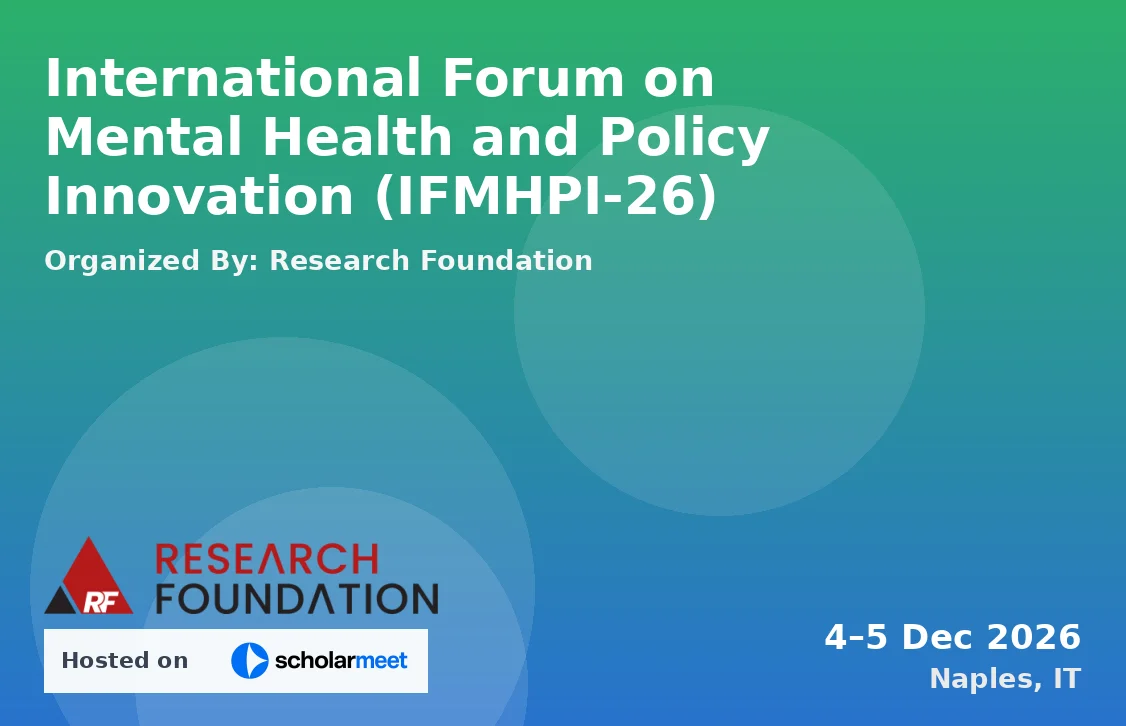 International Forum on Mental Health and Policy Innovation (IFMHPI-26)