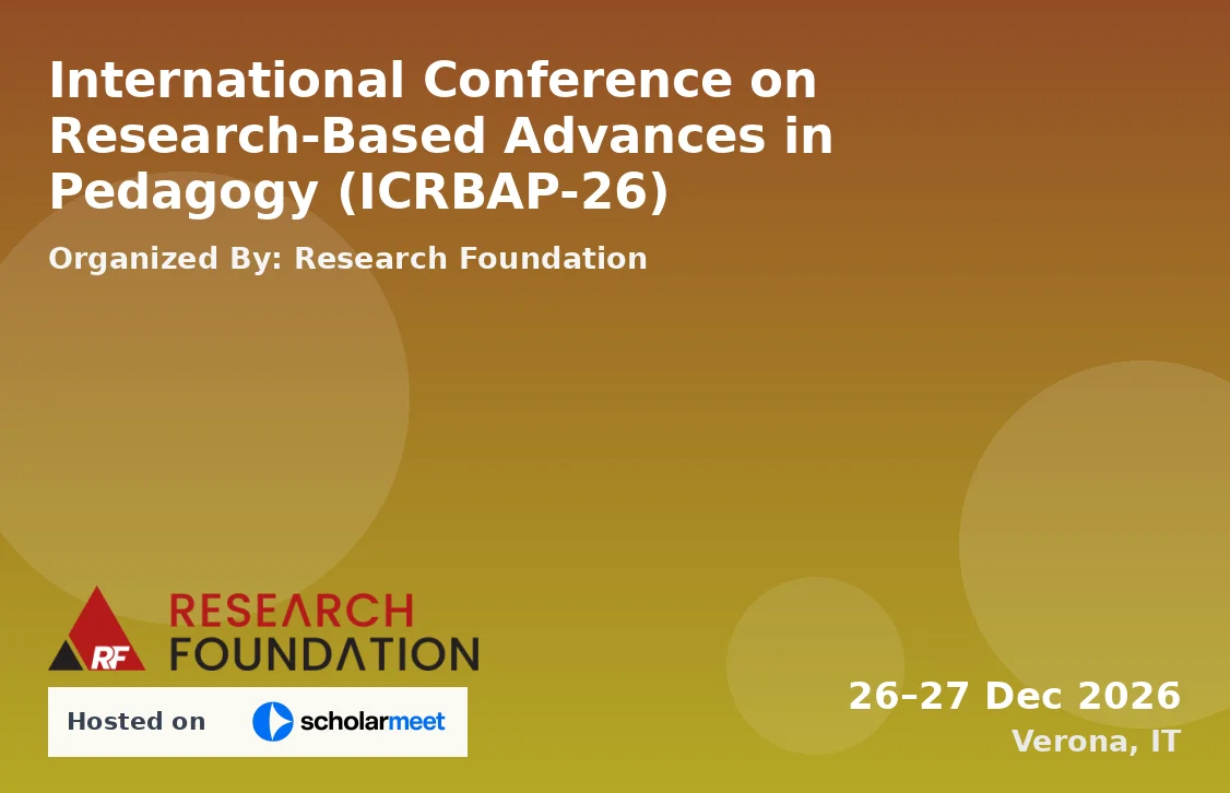 International Conference on Research-Based Advances in Pedagogy (ICRBAP-26)