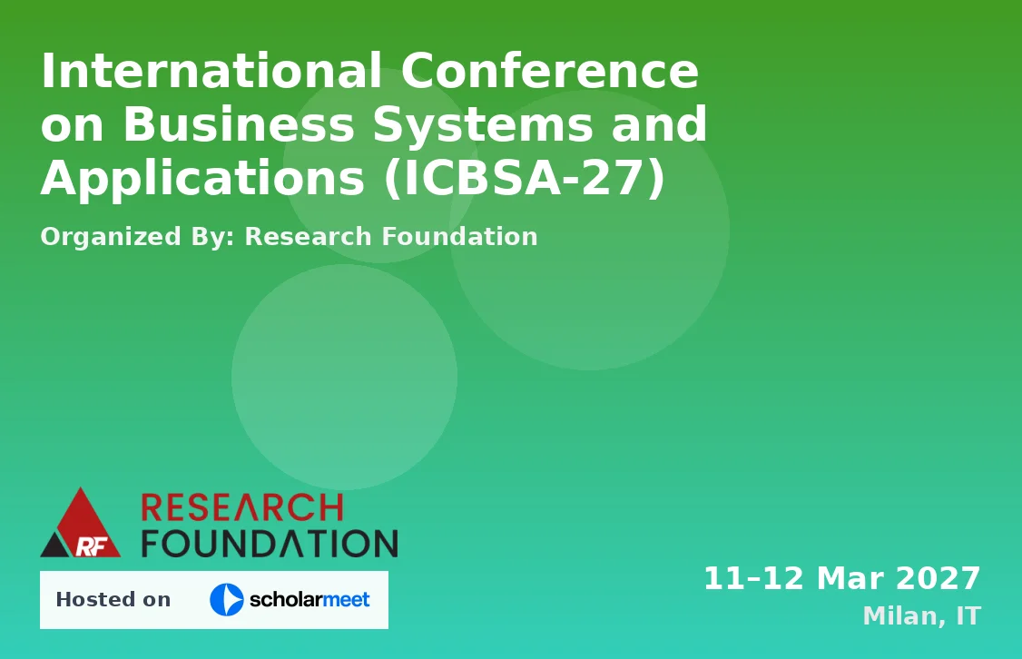 International Conference on Business Systems and Applications (ICBSA-27)