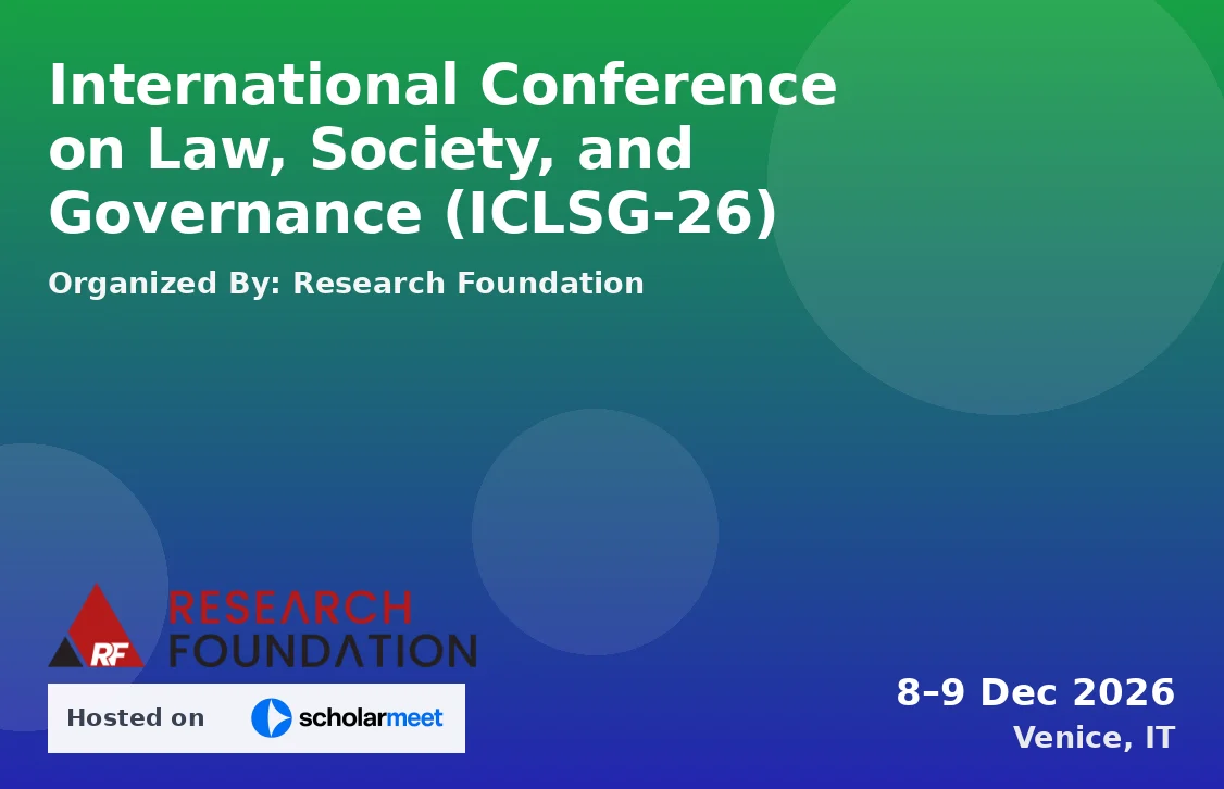 International Conference on Law, Society, and Governance (ICLSG-26)