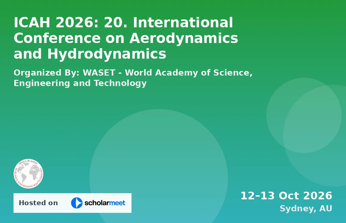 ICAH 2026: 20. International Conference on Aerodynamics and Hydrodynamics