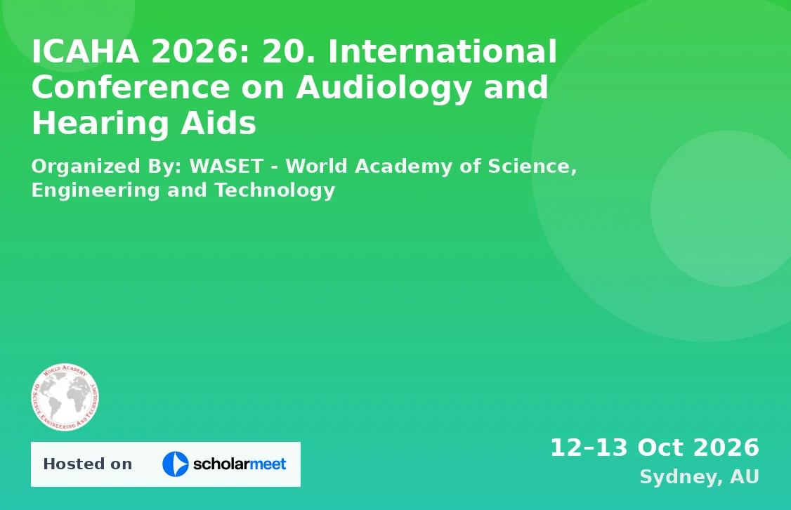 ICAHA 2026: 20. International Conference on Audiology and Hearing Aids
