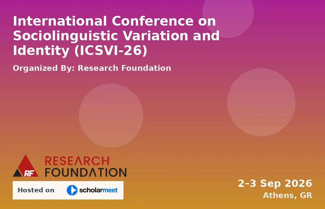 International Conference on Sociolinguistic Variation and Identity (ICSVI-26)