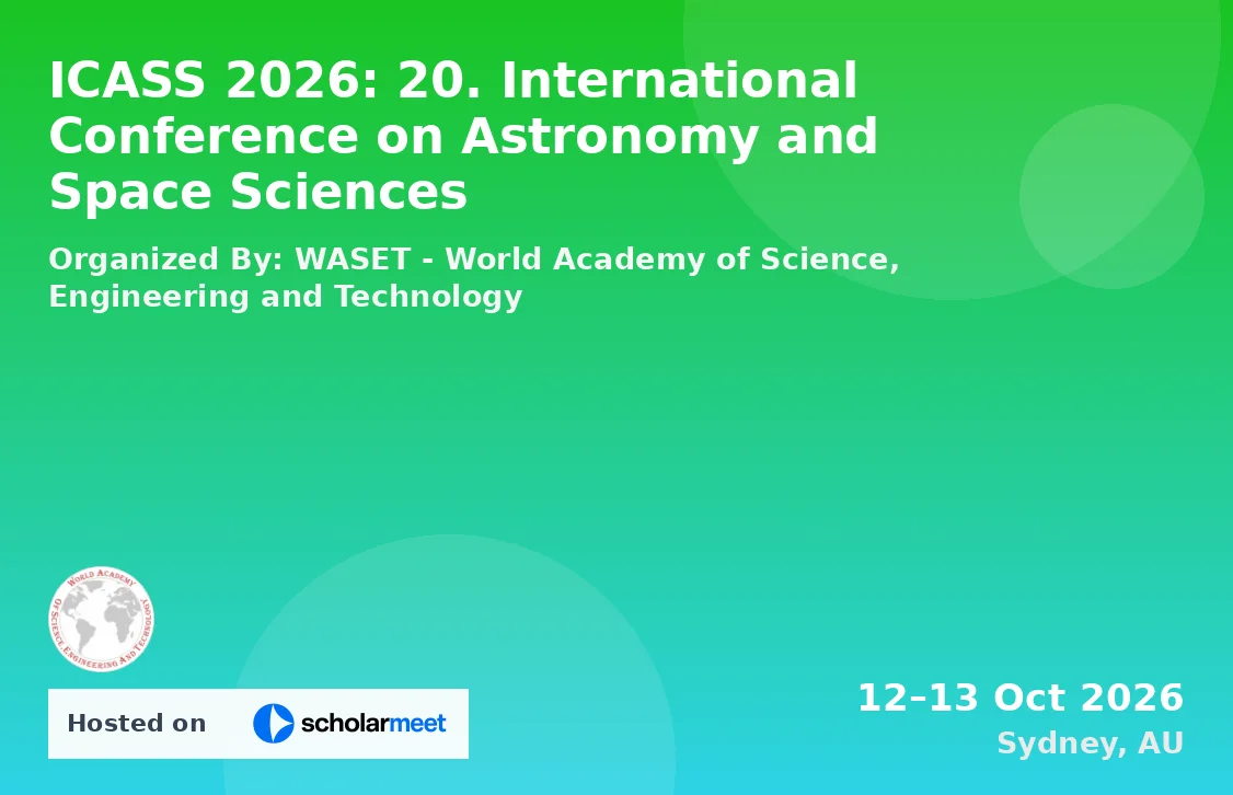 ICASS 2026: 20. International Conference on Astronomy and Space Sciences