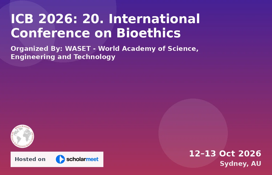 ICB 2026: 20. International Conference on Bioethics