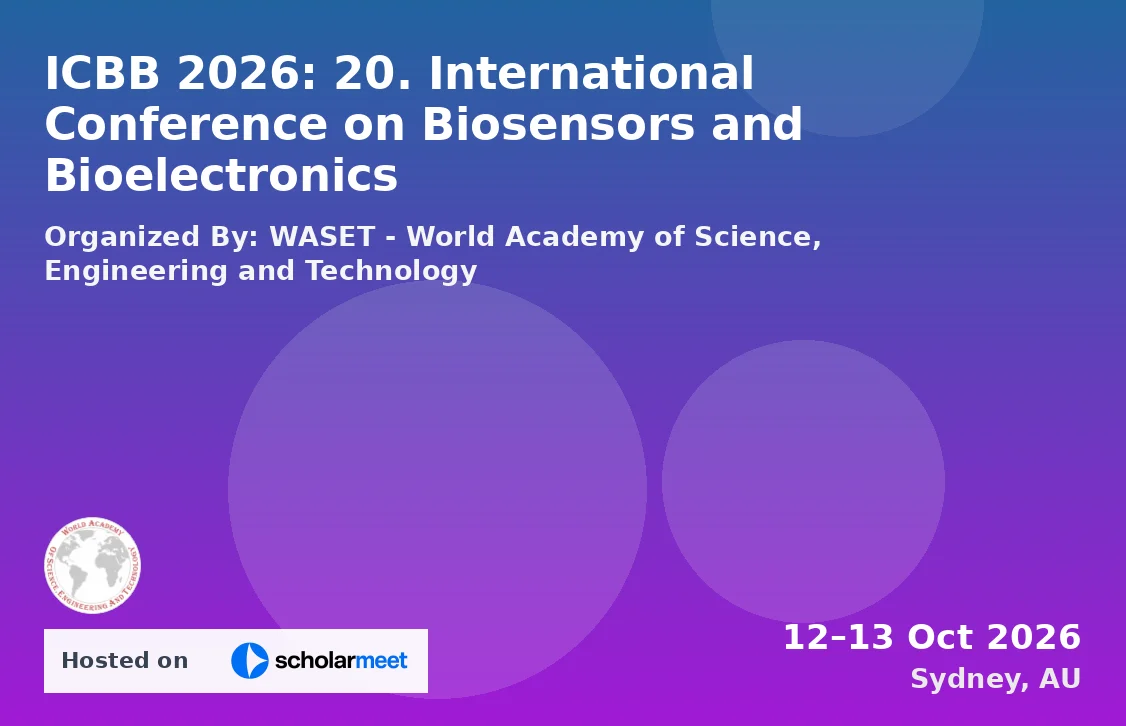 ICBB 2026: 20. International Conference on Biosensors and Bioelectronics