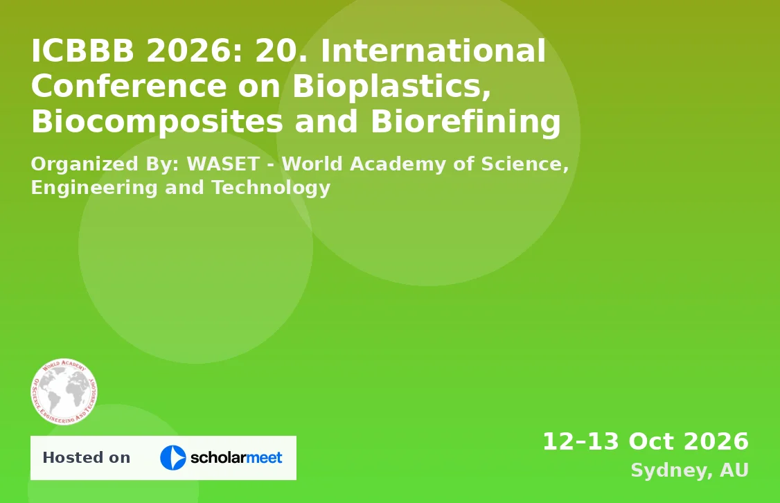 ICBBB 2026: 20. International Conference on Bioplastics, Biocomposites and Biorefining
